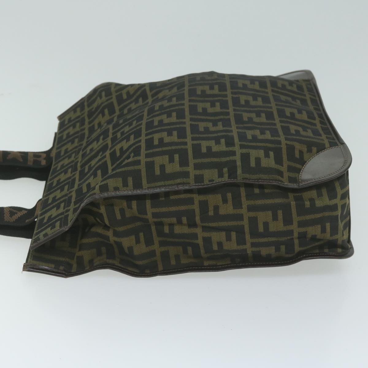 FENDI Zucca Canvas Hand Bag Black Brown 65271