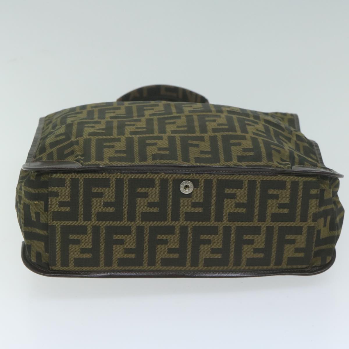 FENDI Zucca Canvas Hand Bag Black Brown 65271