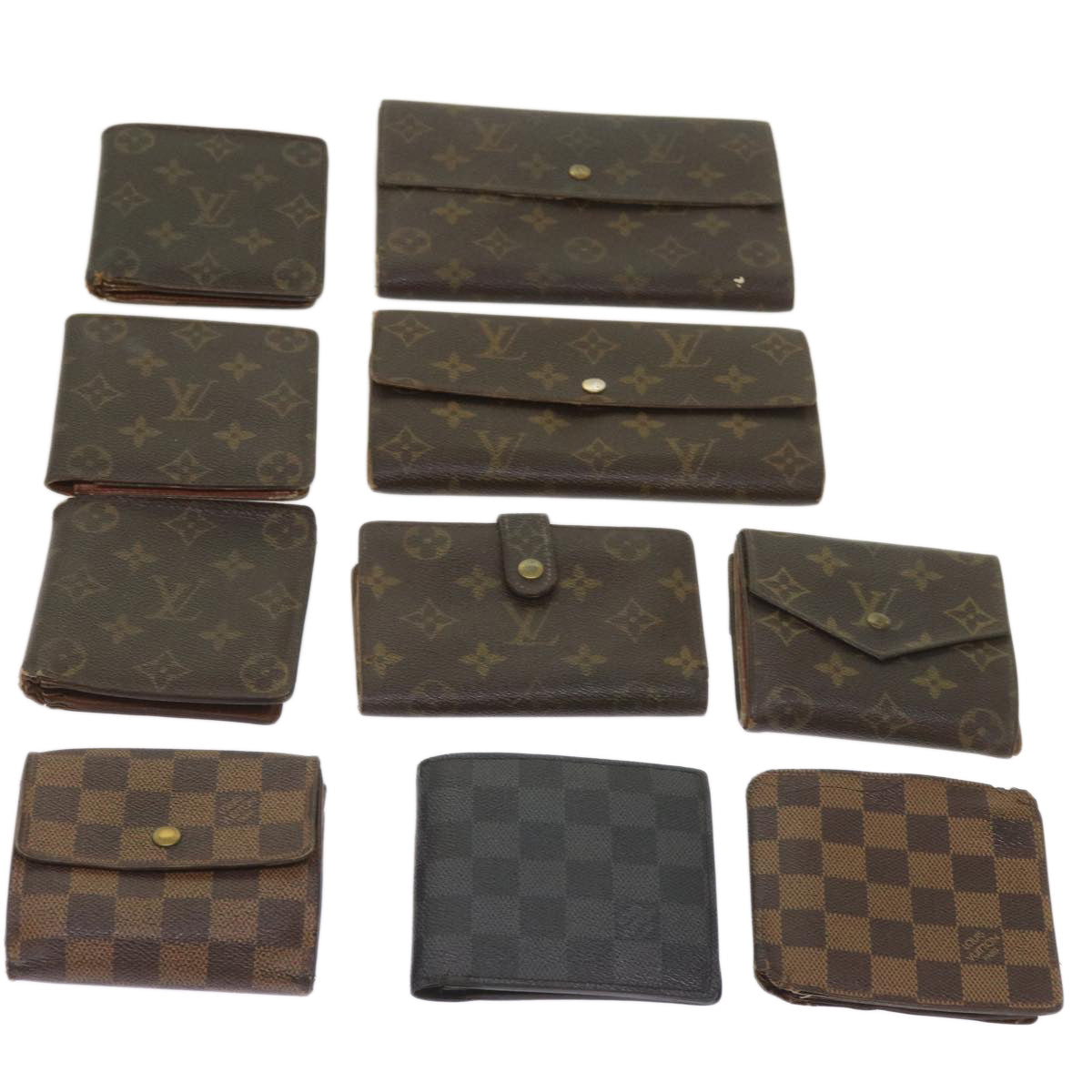 LOUIS VUITTON Monogram Damier Ebene Wallet 10set LV 65282