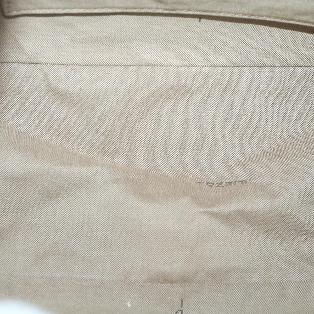 FENDI Zucchino Canvas Shoulder Bag Beige 65408