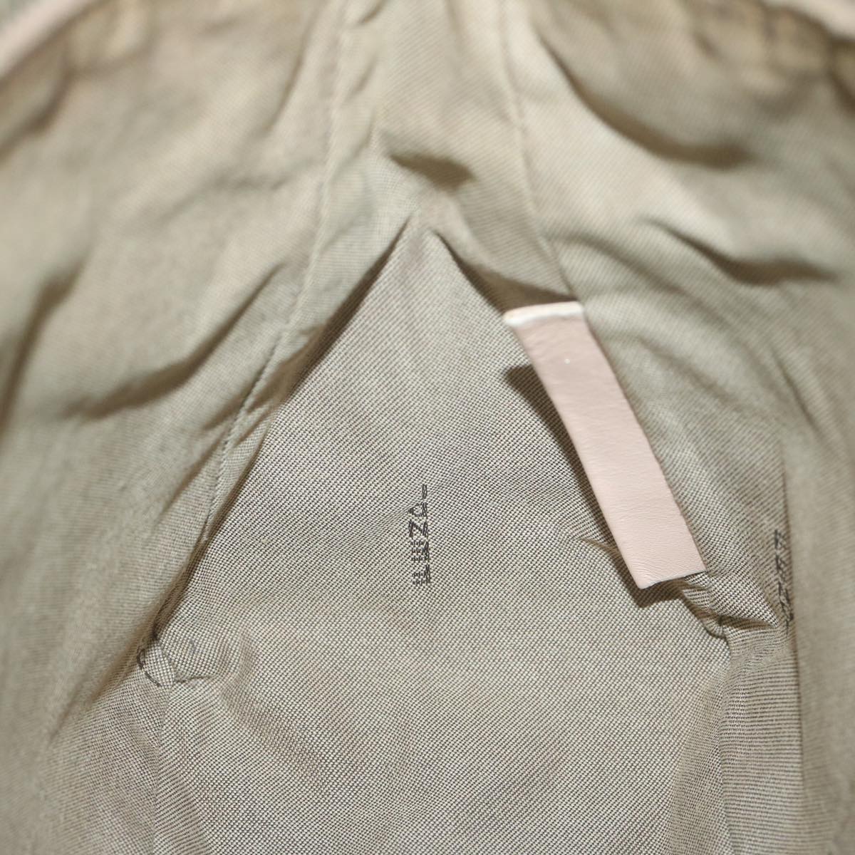 FENDI Zucchino Canvas Shoulder Bag Beige 65408