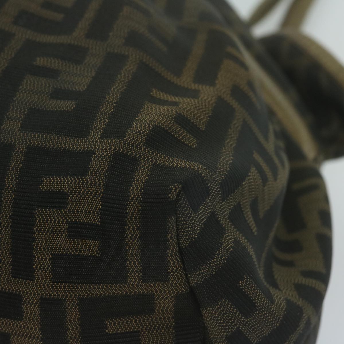 FENDI Zucca Canvas Tote Bag Black Brown 65505