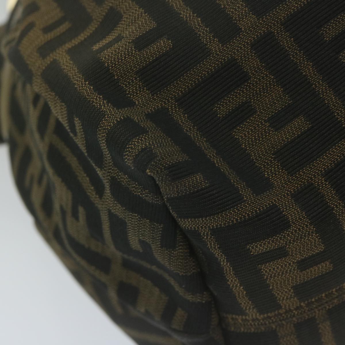 FENDI Zucca Canvas Tote Bag Black Brown 65505