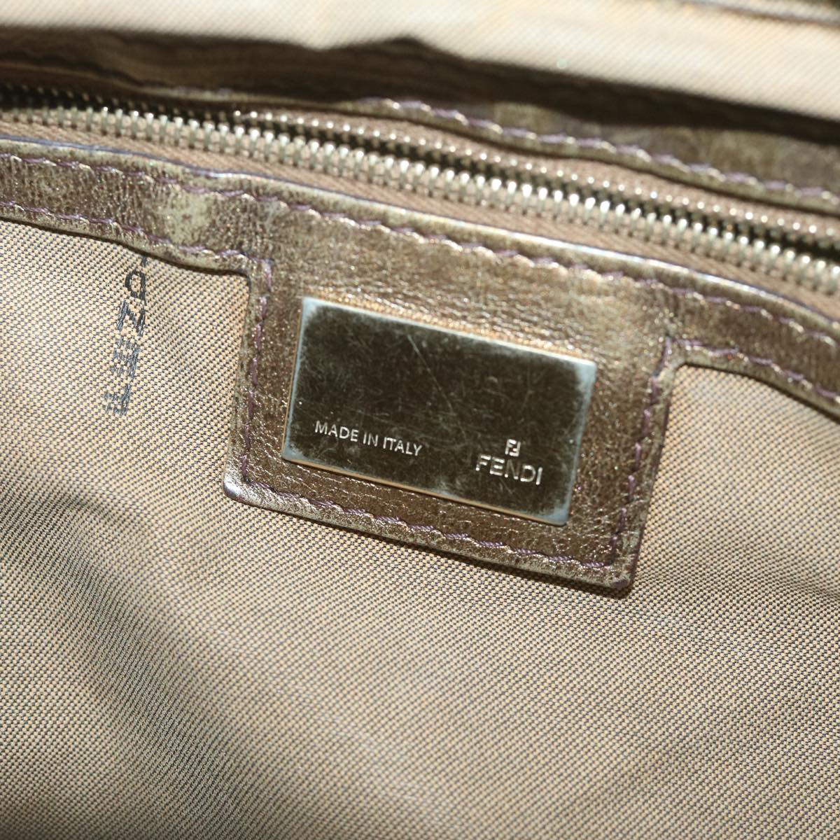 FENDI Zucca Canvas Tote Bag Black Brown 65505