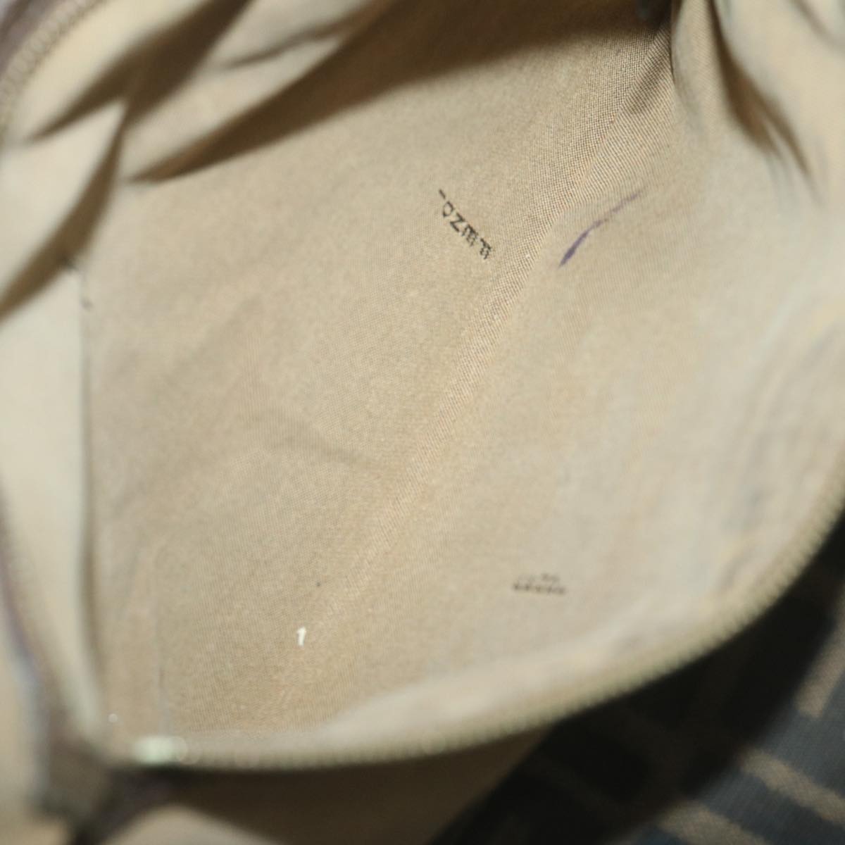 FENDI Zucca Canvas Tote Bag Black Brown 65505