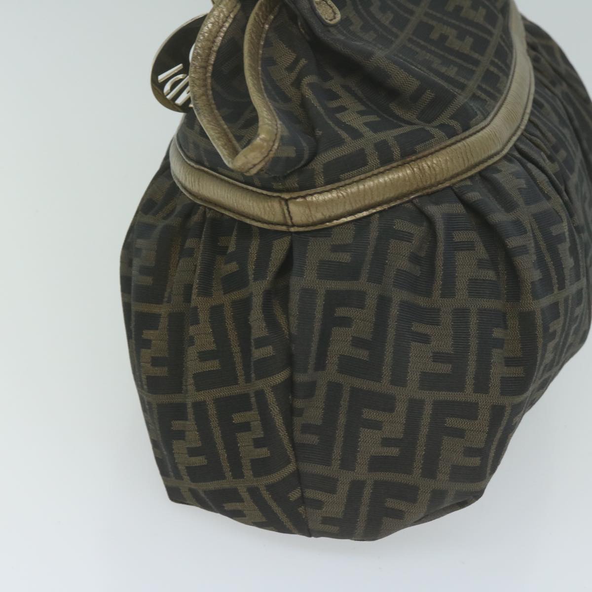 FENDI Zucca Canvas Tote Bag Black Brown 65505
