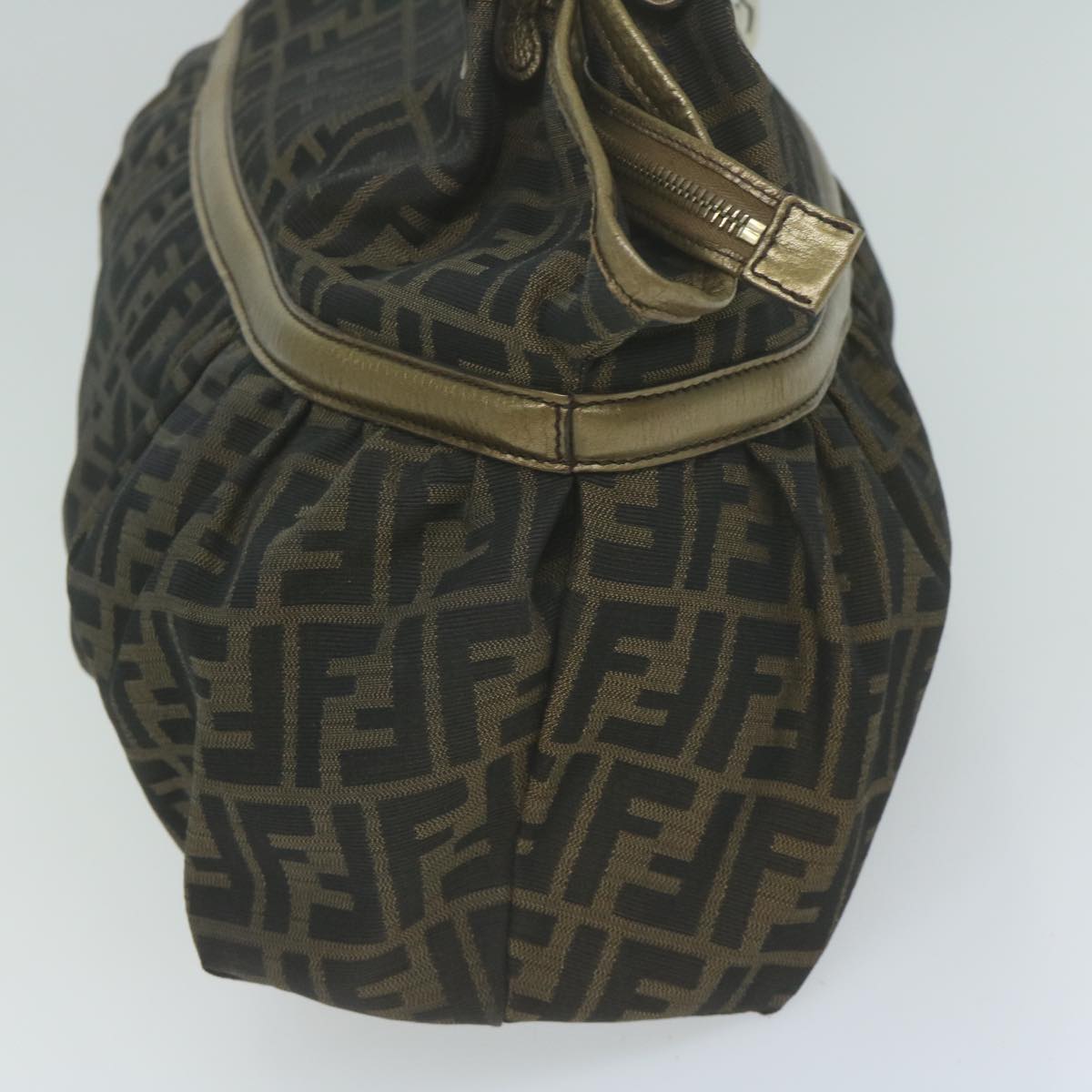 FENDI Zucca Canvas Tote Bag Black Brown 65505