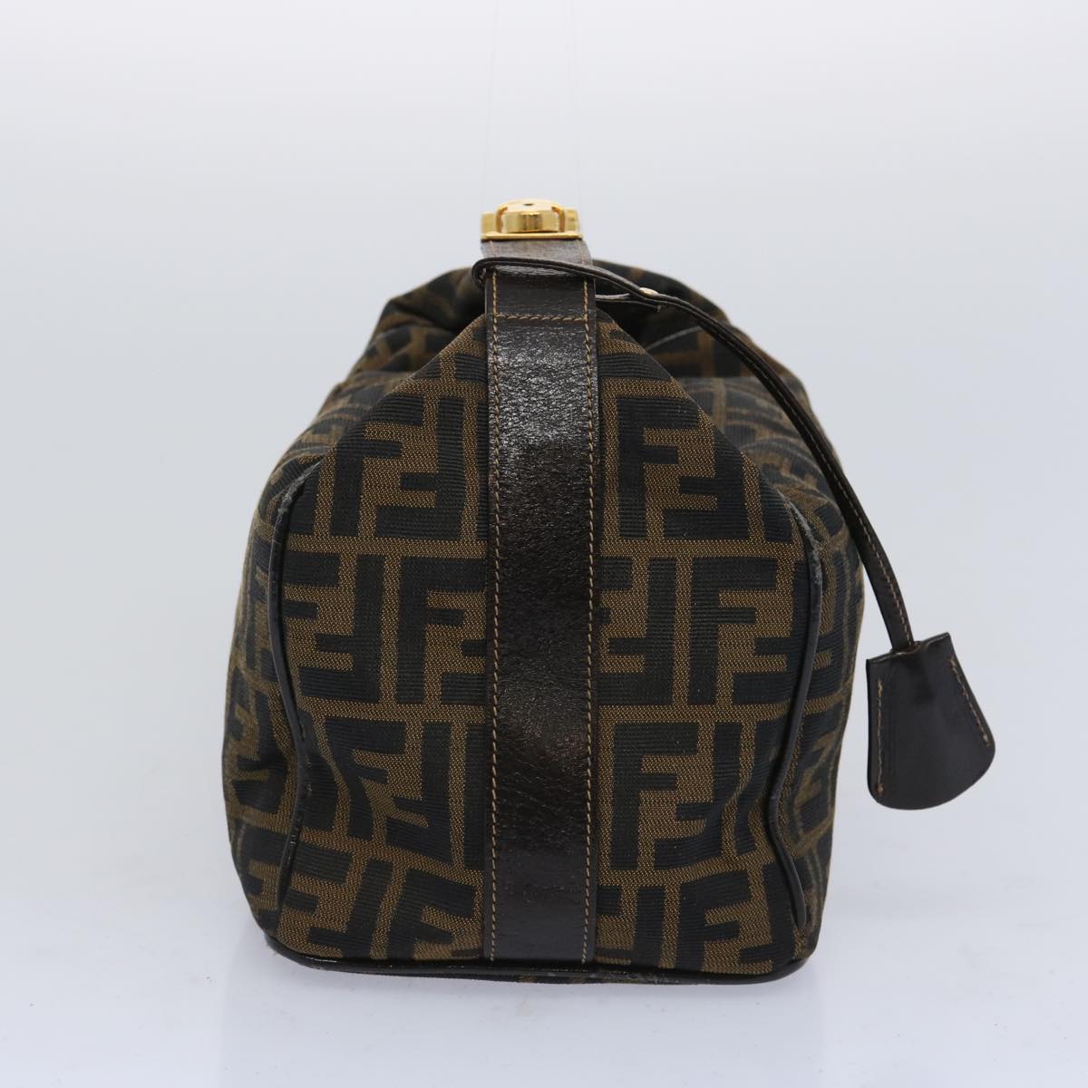 FENDI Zucca Canvas Vanity Cosmetic Pouch Brown Black 65535