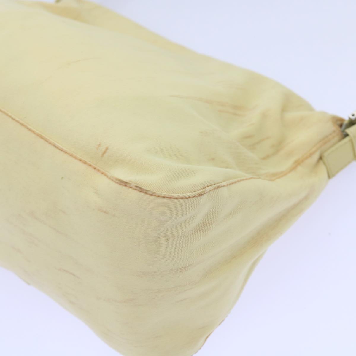 FENDI Mamma Baguette Shoulder Bag Nylon Yellow 65559
