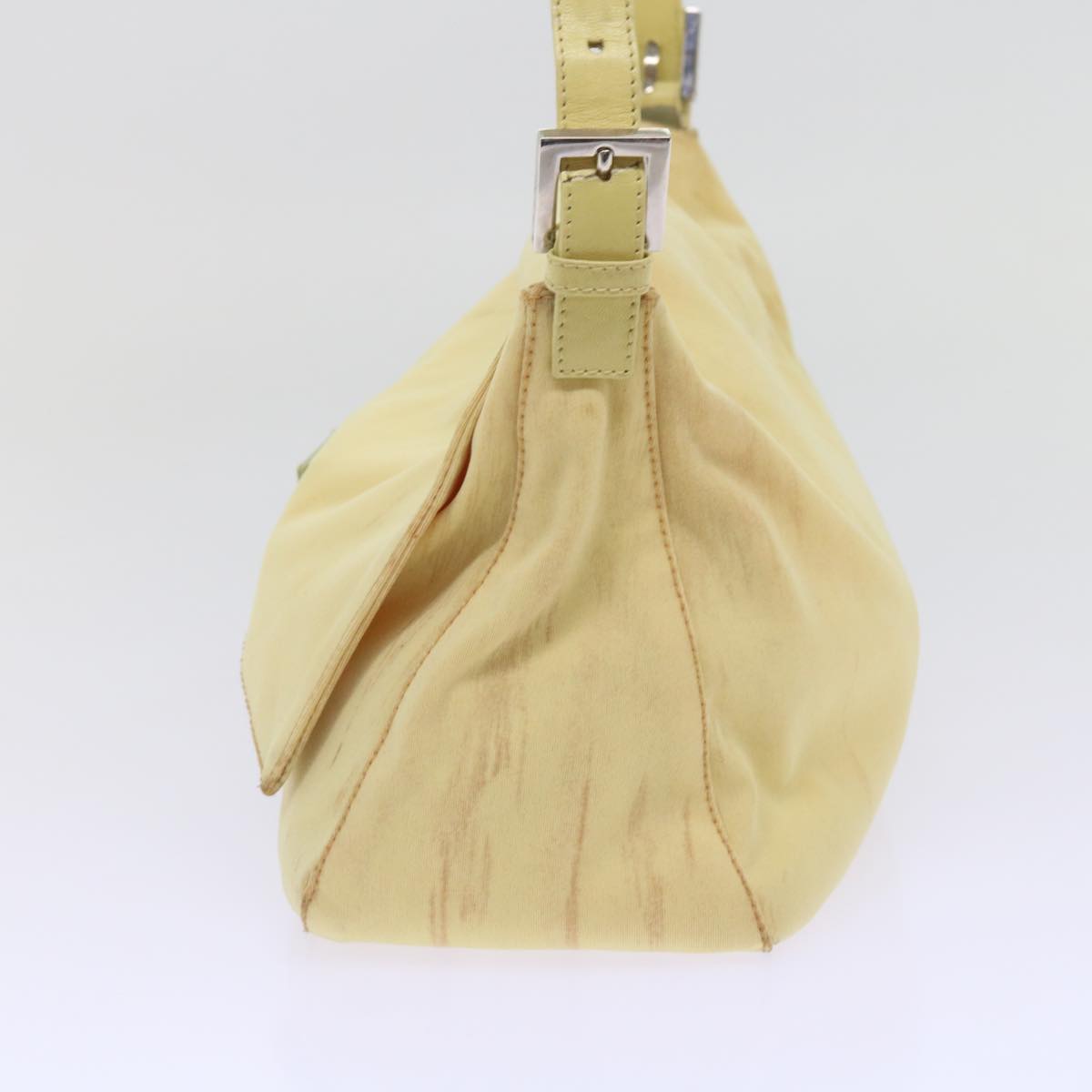 FENDI Mamma Baguette Shoulder Bag Nylon Yellow 65559