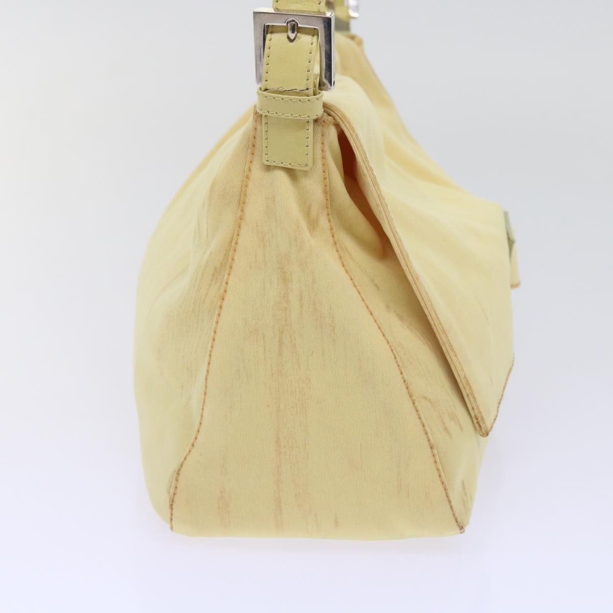 FENDI Mamma Baguette Shoulder Bag Nylon Yellow 65559