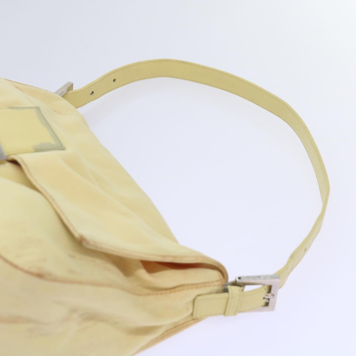 FENDI Mamma Baguette Shoulder Bag Nylon Yellow 65559