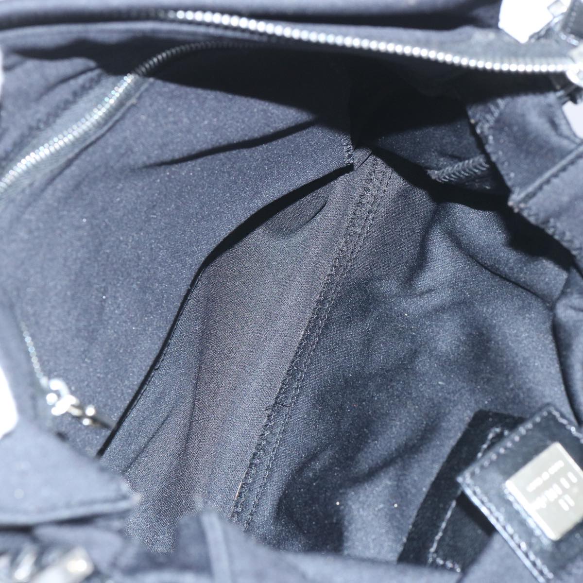FENDI Mamma Baguette Shoulder Bag Nylon Black 65743