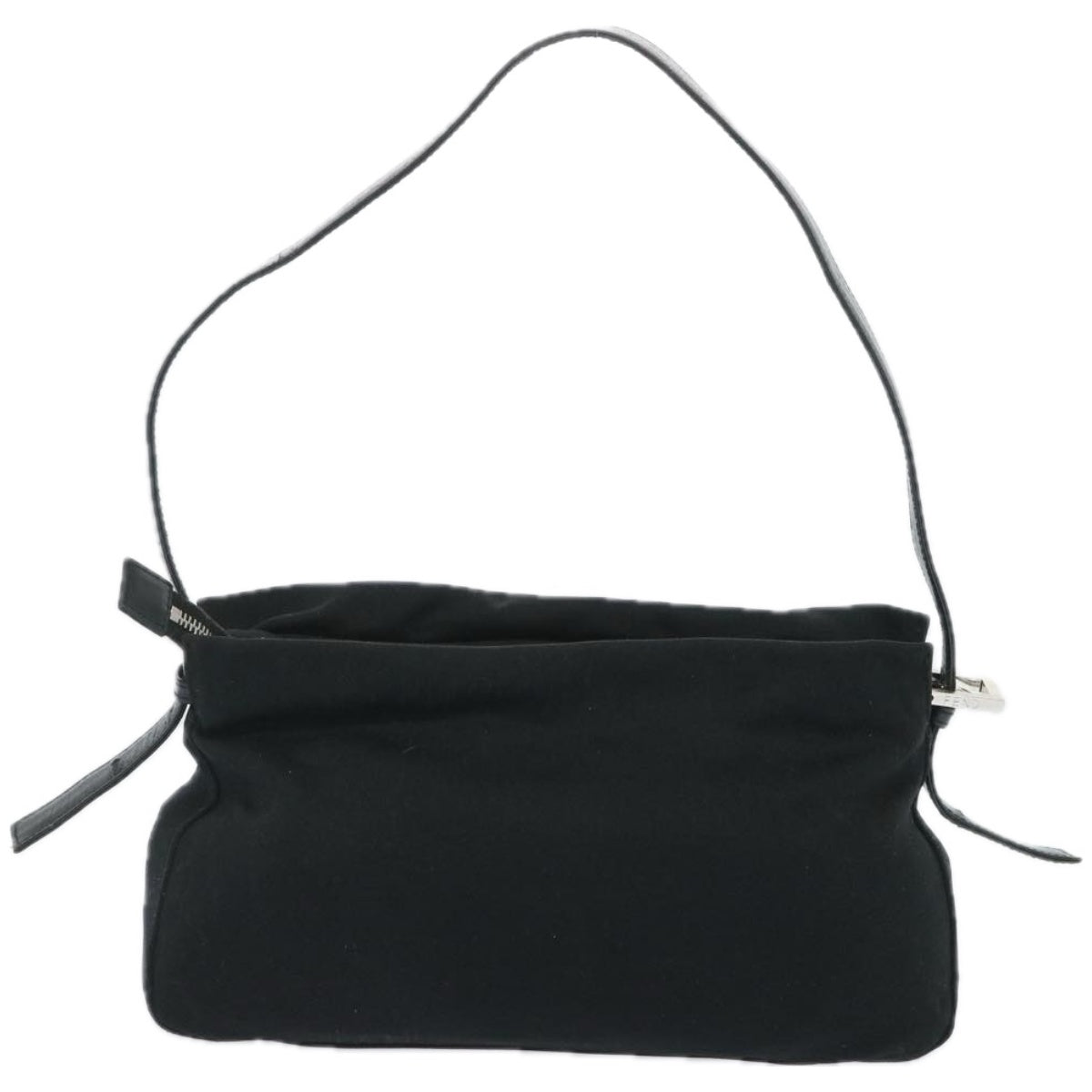 FENDI Mamma Baguette Shoulder Bag Nylon Black 65743
