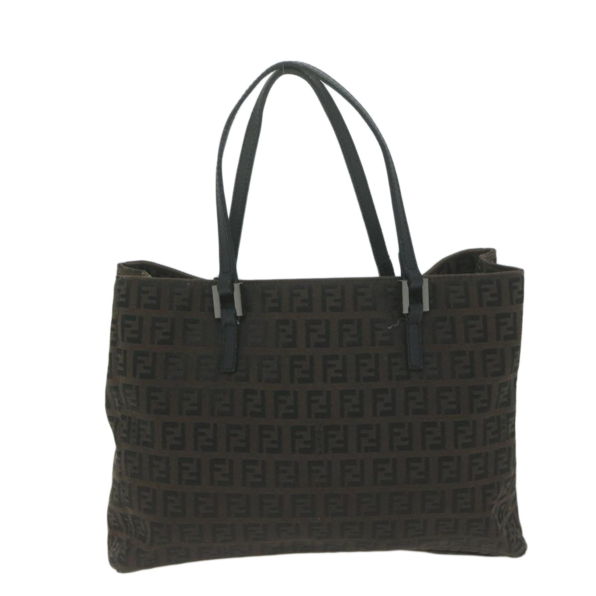 FENDI Zucchino Canvas Hand Bag Brown 65750