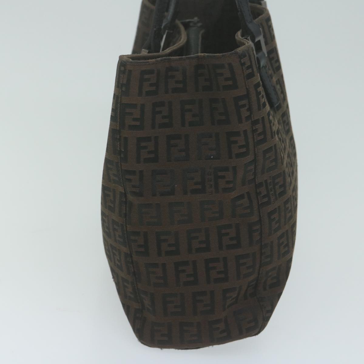 FENDI Zucchino Canvas Hand Bag Brown 65750