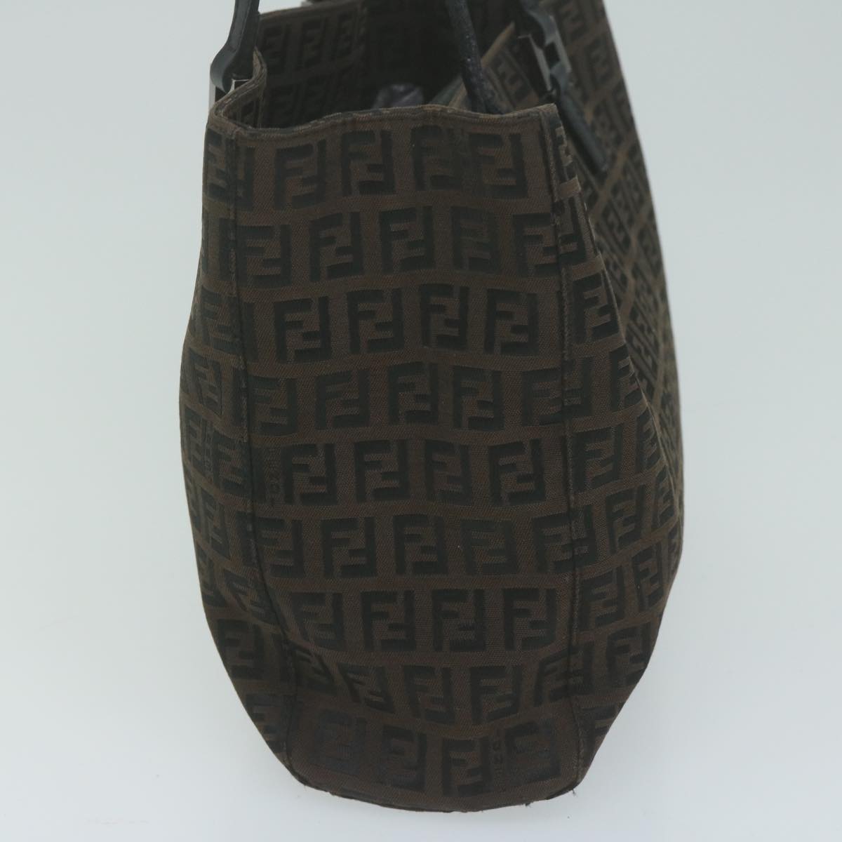 FENDI Zucchino Canvas Hand Bag Brown 65750
