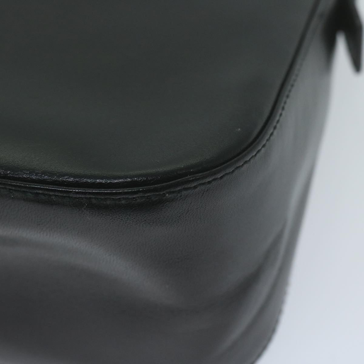 FENDI Mamma Baguette Shoulder Bag Leather Black 65756