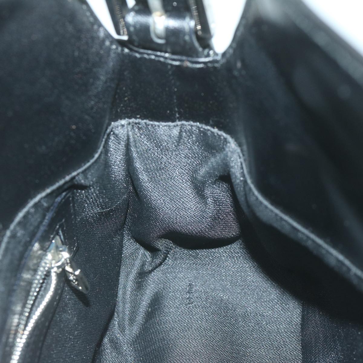 FENDI Mamma Baguette Shoulder Bag Leather Black 65756
