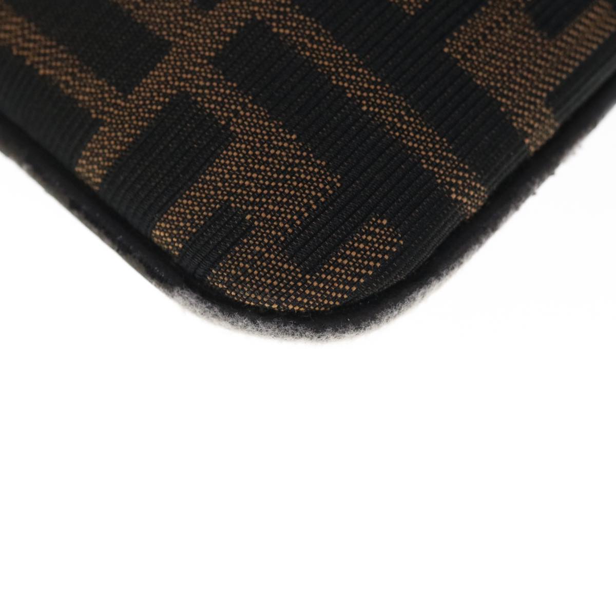 FENDI Zucca Canvas Mamma Baguette Shoulder Bag Brown 65778