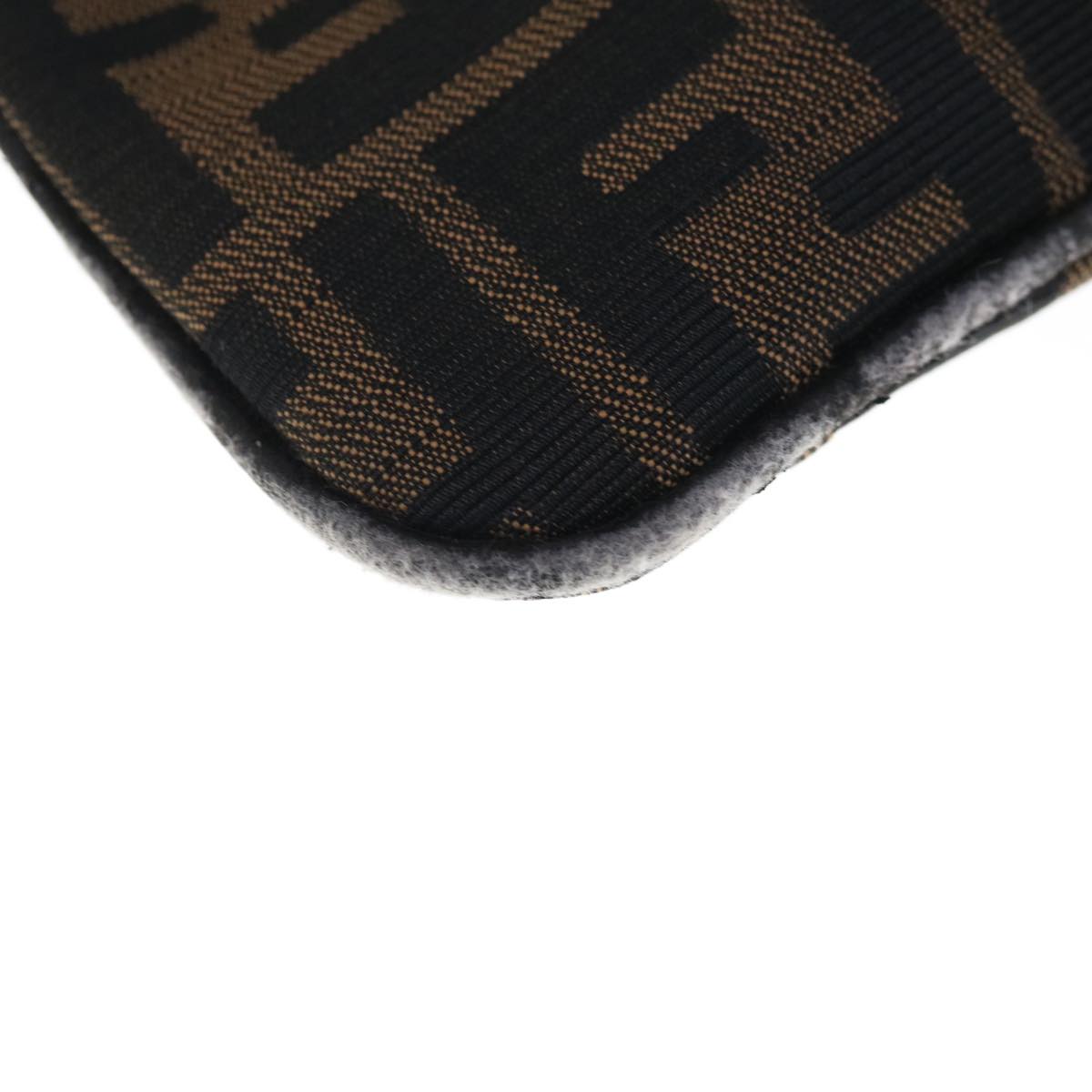FENDI Zucca Canvas Mamma Baguette Shoulder Bag Brown 65778