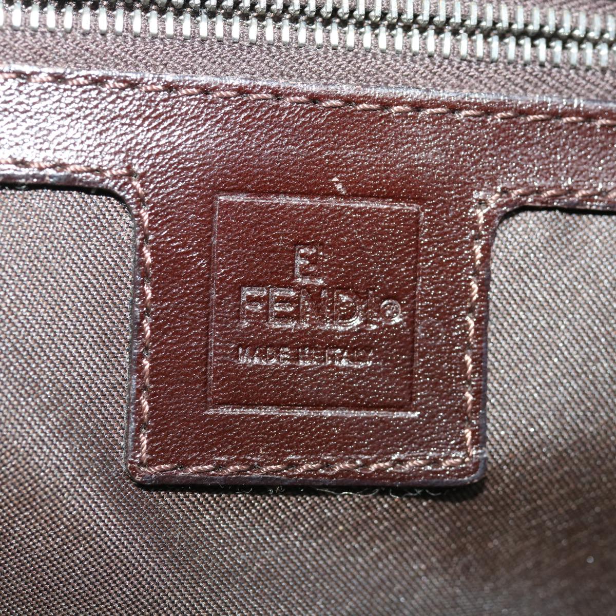 FENDI Zucca Canvas Mamma Baguette Shoulder Bag Brown 65778