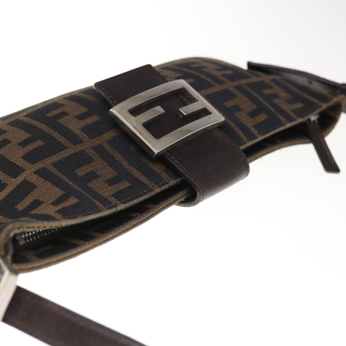 FENDI Zucca Canvas Mamma Baguette Shoulder Bag Brown 65778