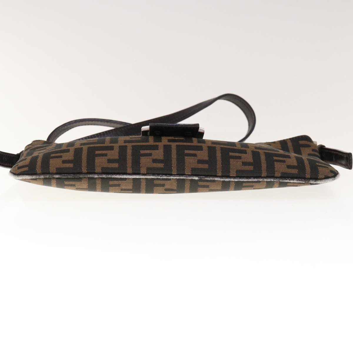 FENDI Zucca Canvas Mamma Baguette Shoulder Bag Brown 65778