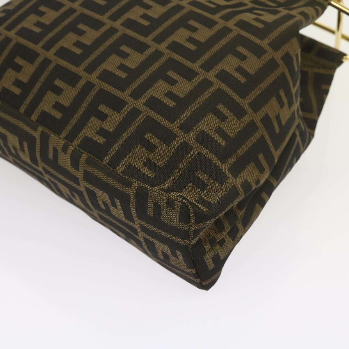 FENDI Zucca Canvas Hand Bag Black Brown 65856