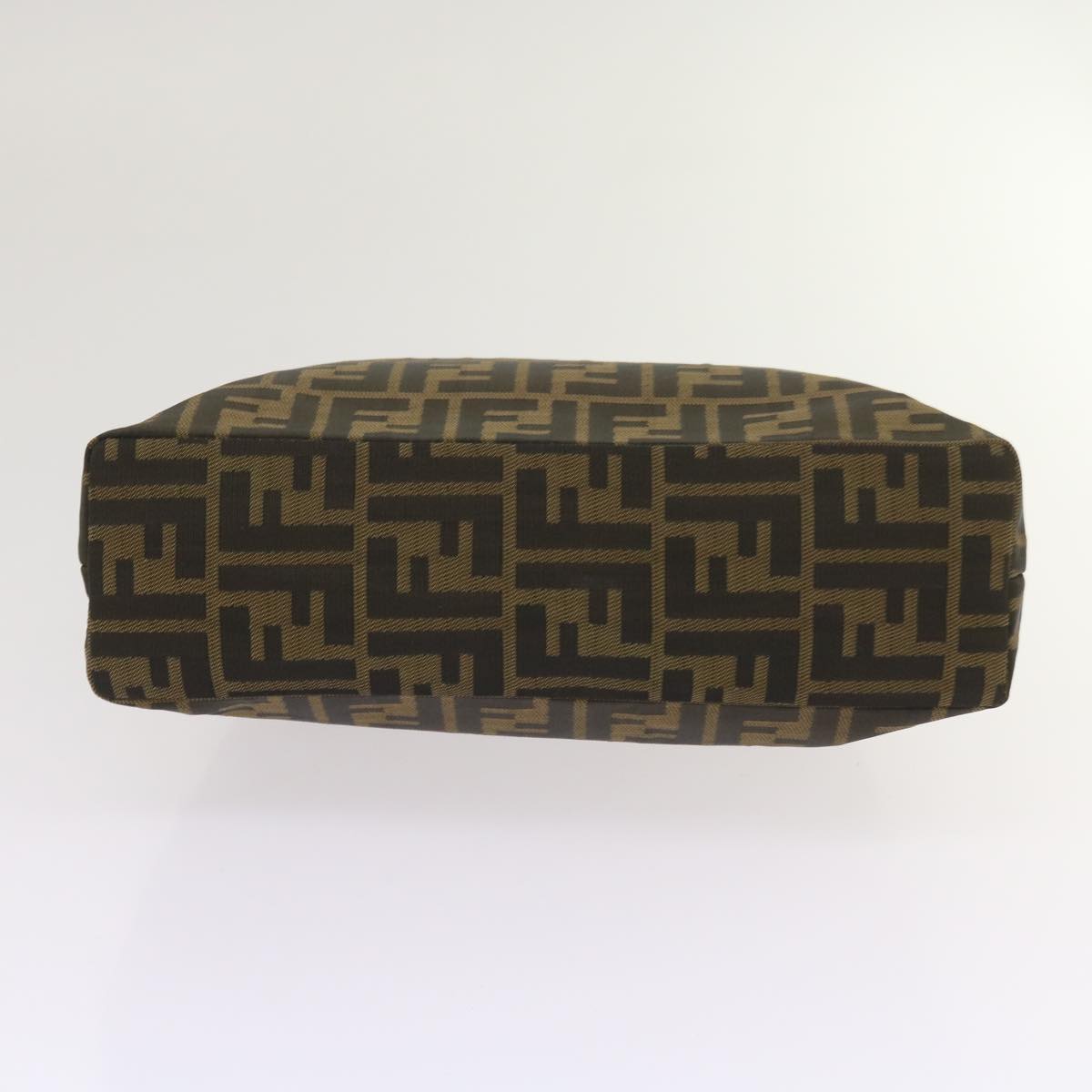 FENDI Zucca Canvas Hand Bag Black Brown 65856