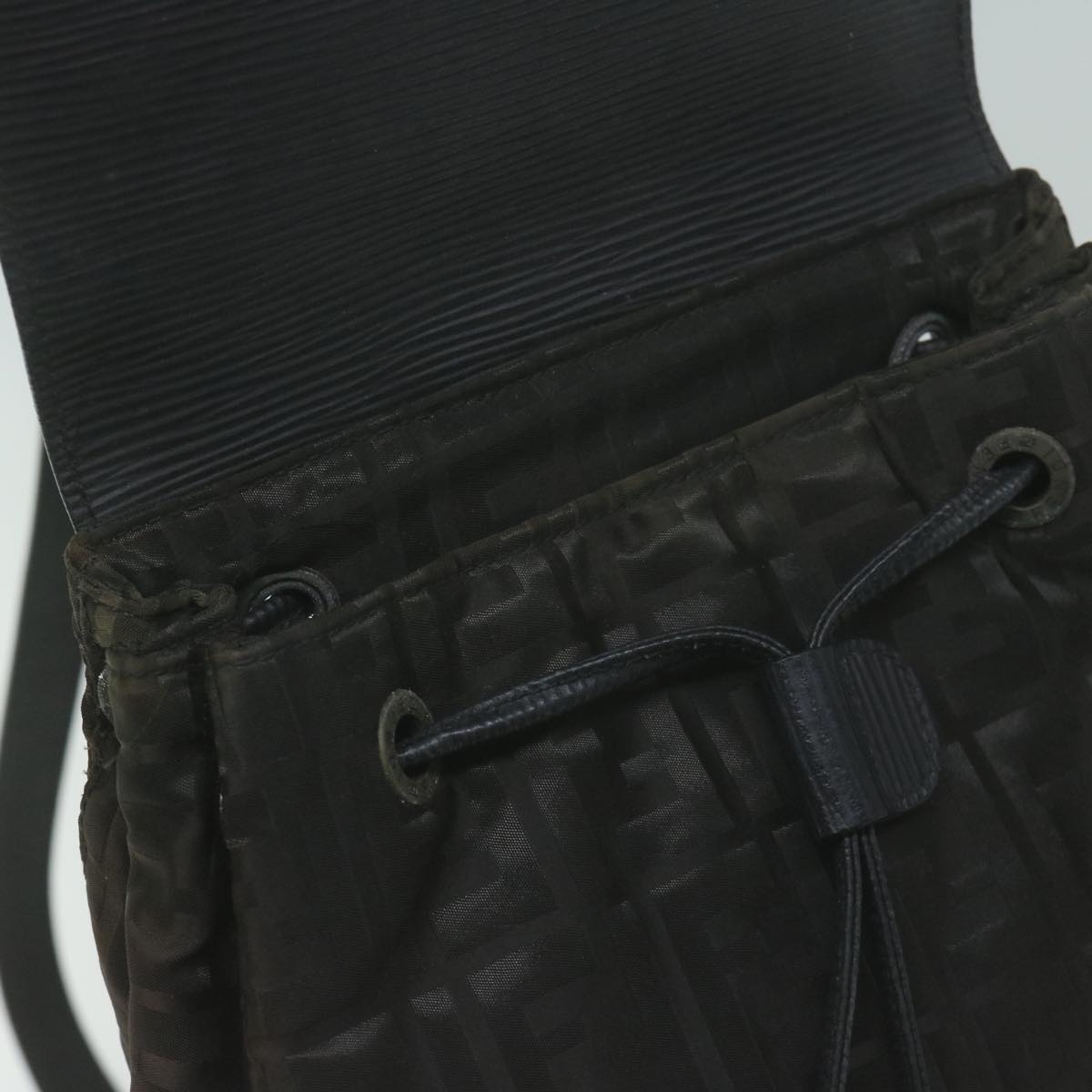 FENDI Zucca Canvas Backpack Brown Black 65921