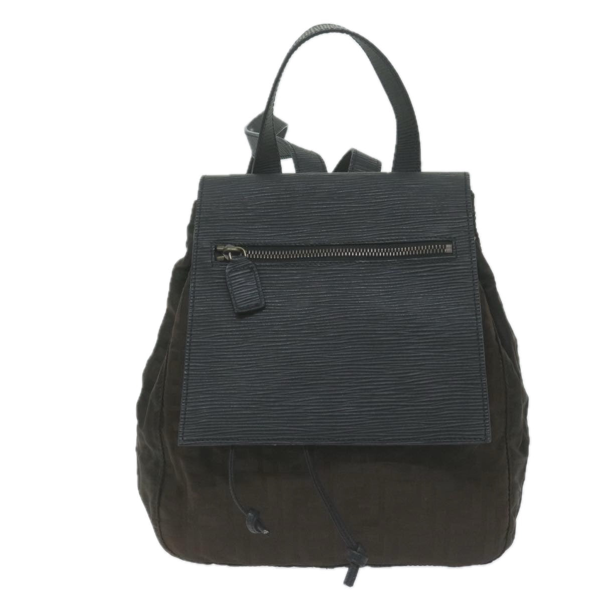 FENDI Zucca Canvas Backpack Brown Black 65921