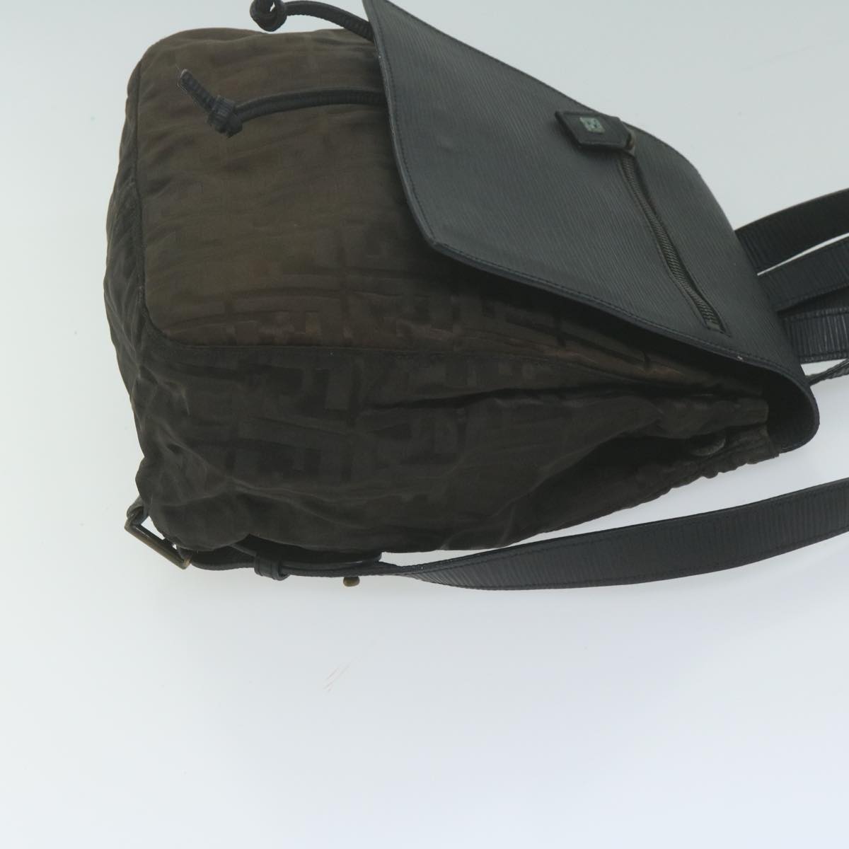 FENDI Zucca Canvas Backpack Brown Black 65921
