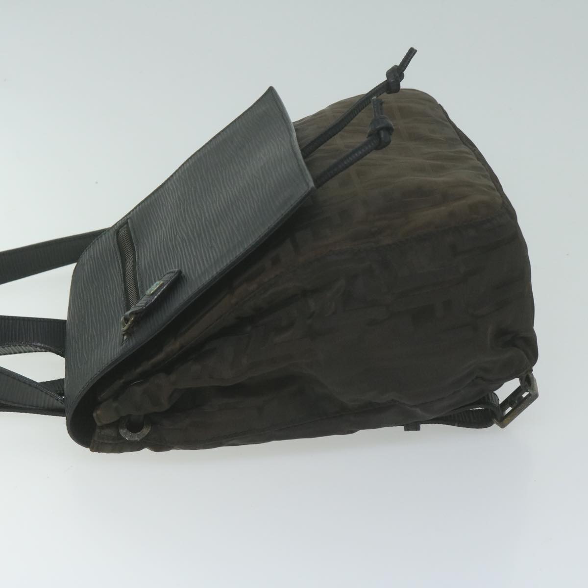 FENDI Zucca Canvas Backpack Brown Black 65921