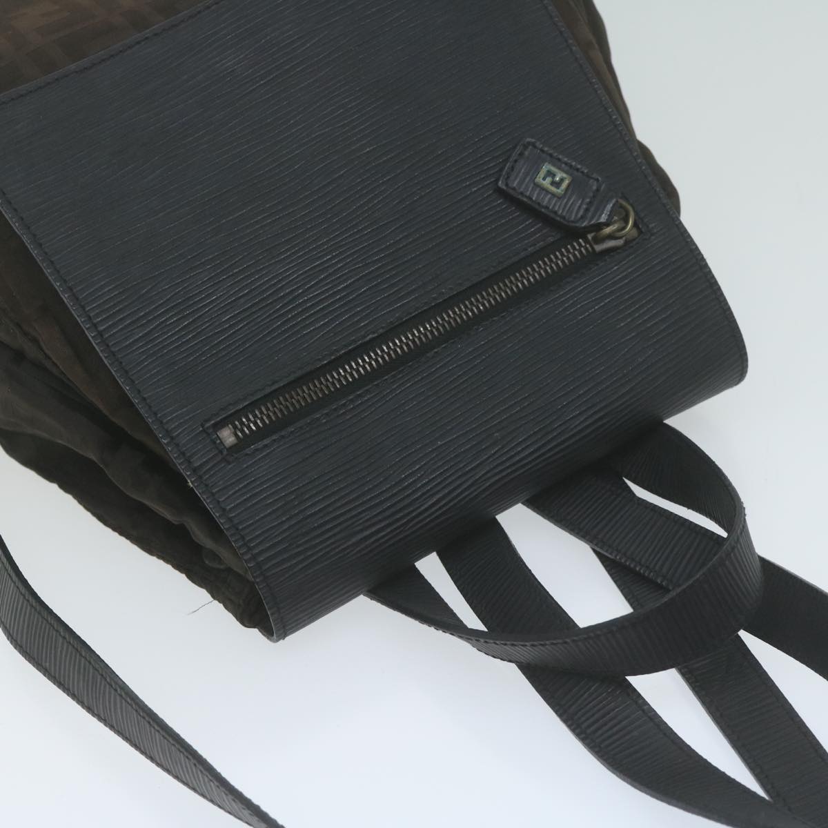 FENDI Zucca Canvas Backpack Brown Black 65921