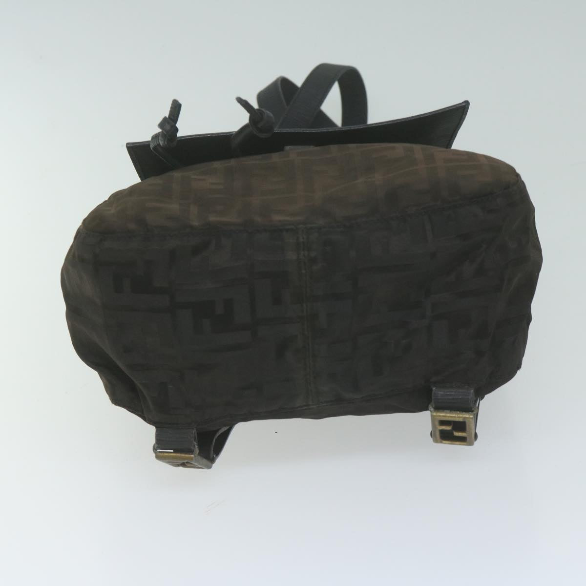 FENDI Zucca Canvas Backpack Brown Black 65921