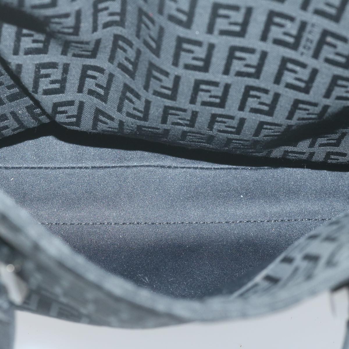 FENDI Zucchino Canvas Hand Bag Black 8BL025 65922