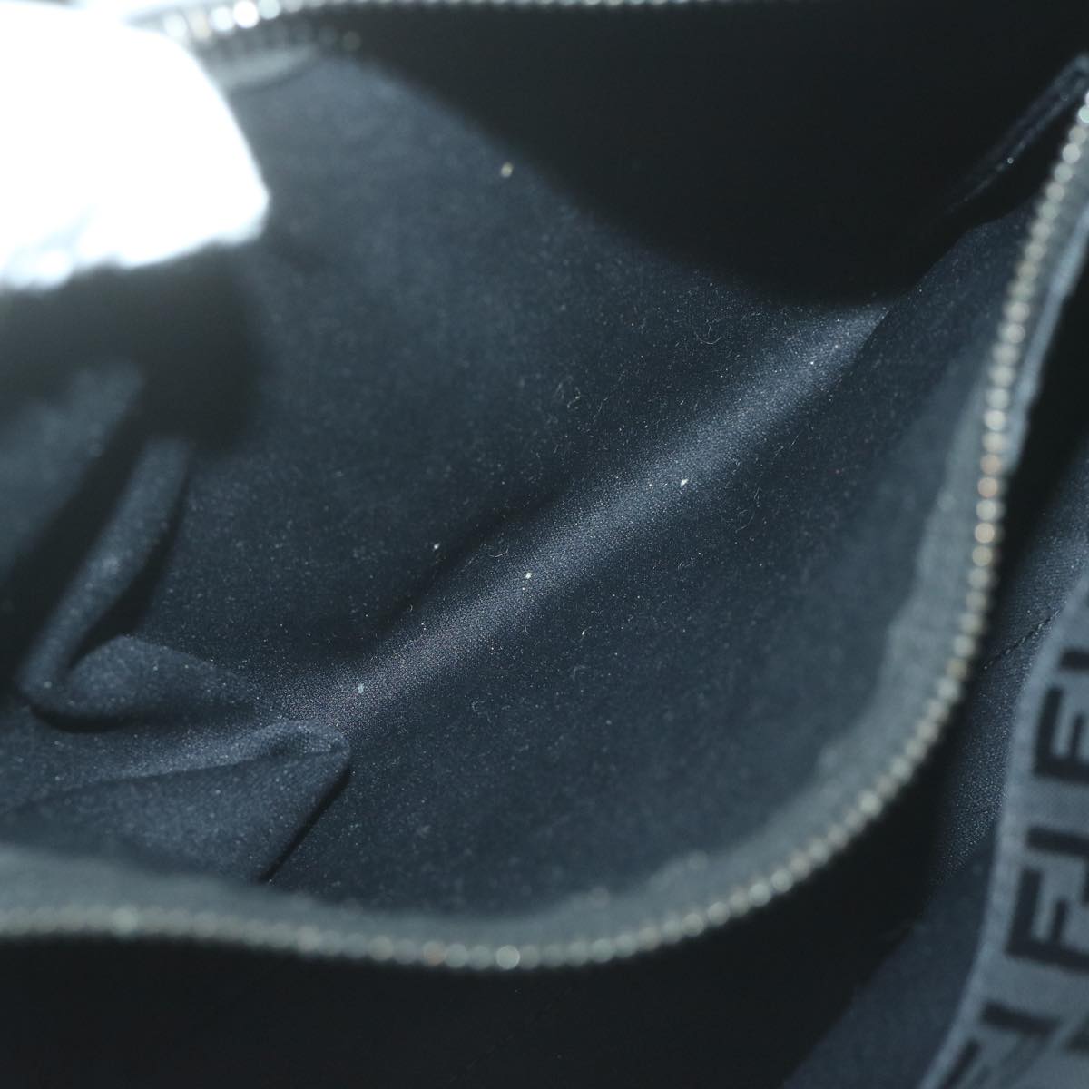 FENDI Zucchino Canvas Hand Bag Black 8BL025 65922