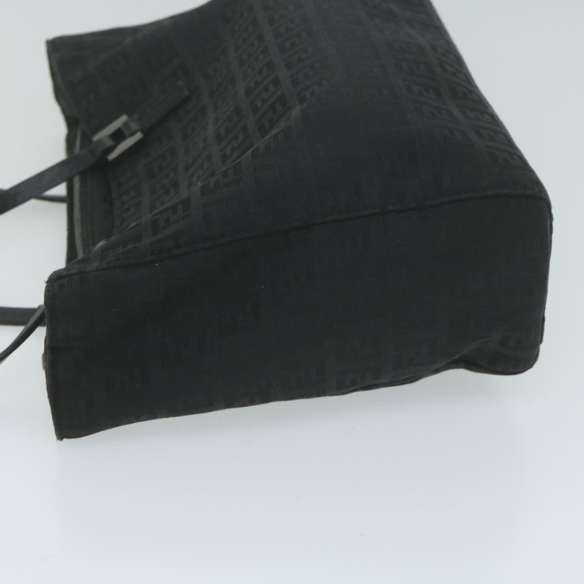 FENDI Zucchino Canvas Hand Bag Black 8BL025 65922