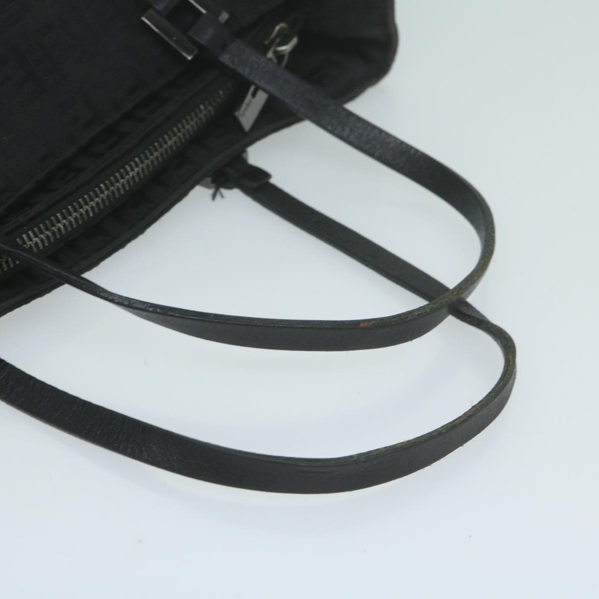 FENDI Zucchino Canvas Hand Bag Black 8BL025 65922