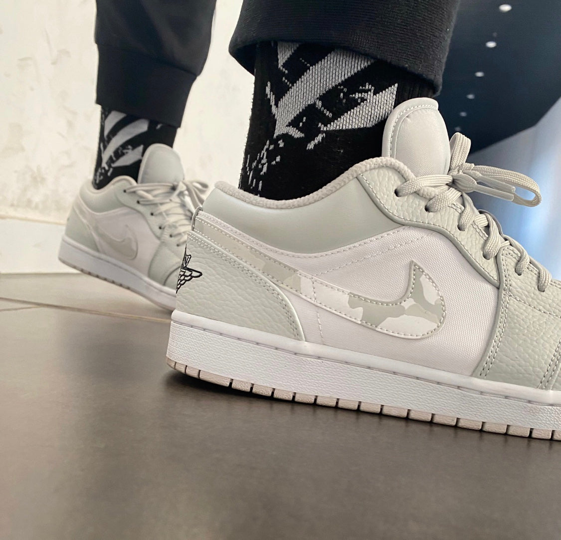 GLM - AJ1 grey and white caGLMuflage