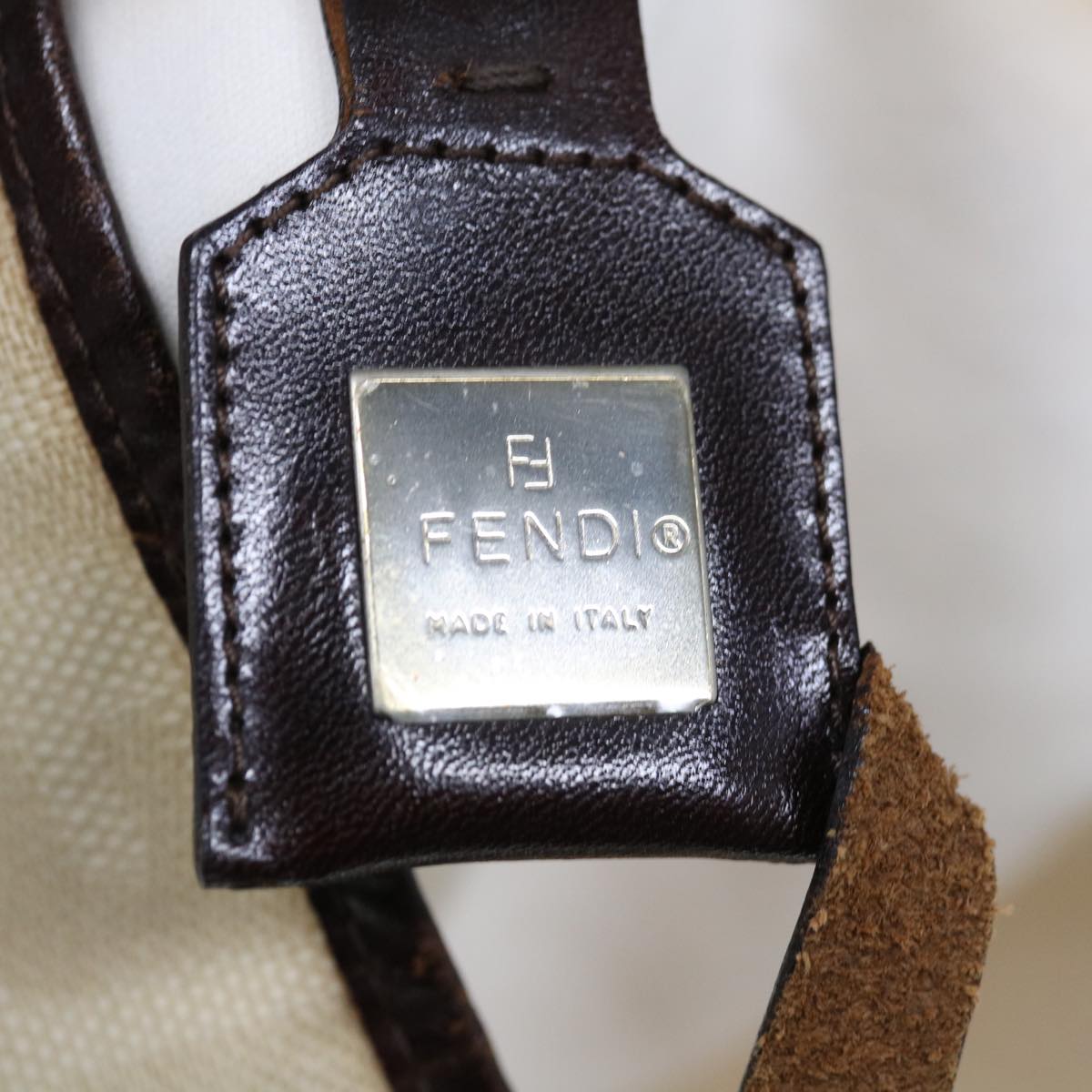 FENDI Zucca Canvas Tote Bag Beige 66010