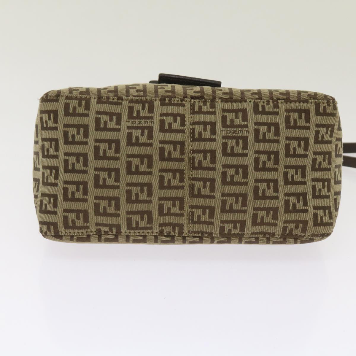 FENDI Zucchino Canvas Mamma Baguette Shoulder Bag Beige
