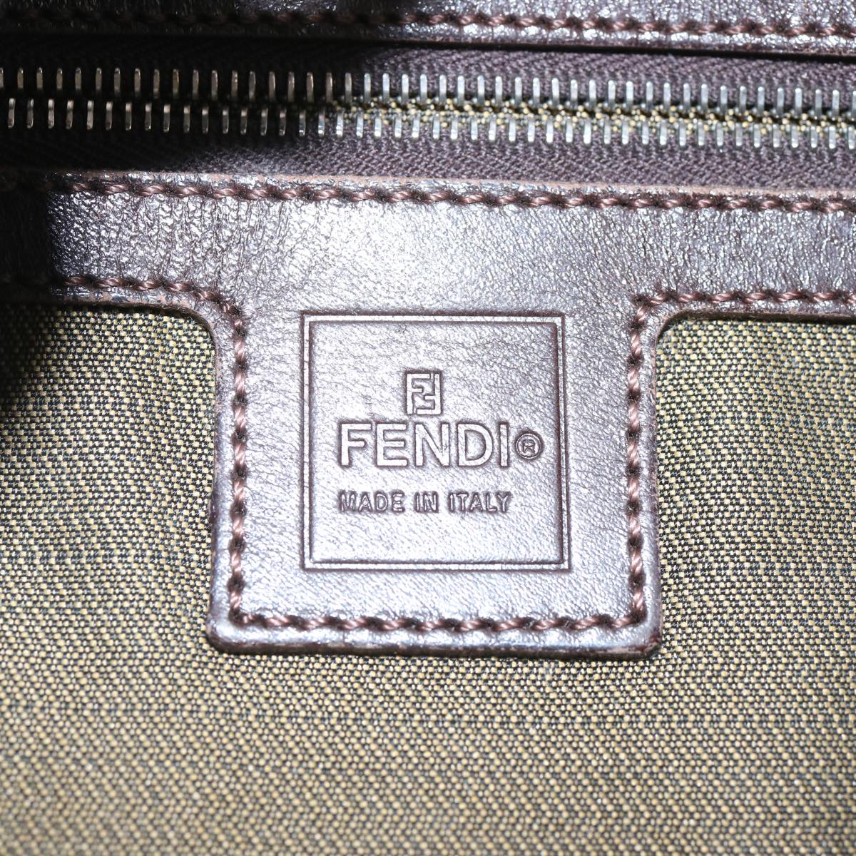 FENDI Zucca Canvas Mamma Baguette Shoulder Bag Brown 66062