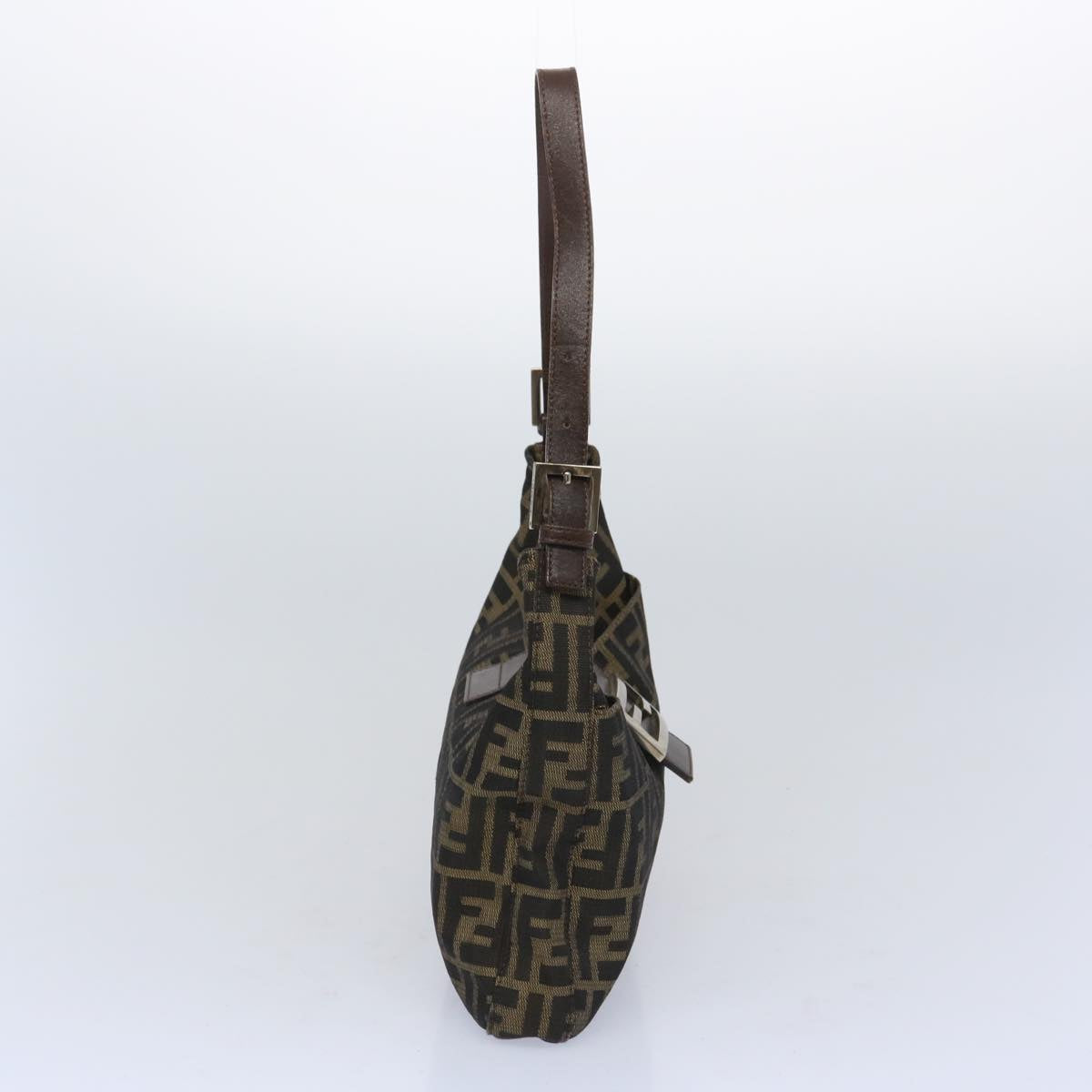 FENDI Zucca Canvas Mamma Baguette Shoulder Bag Brown 66062