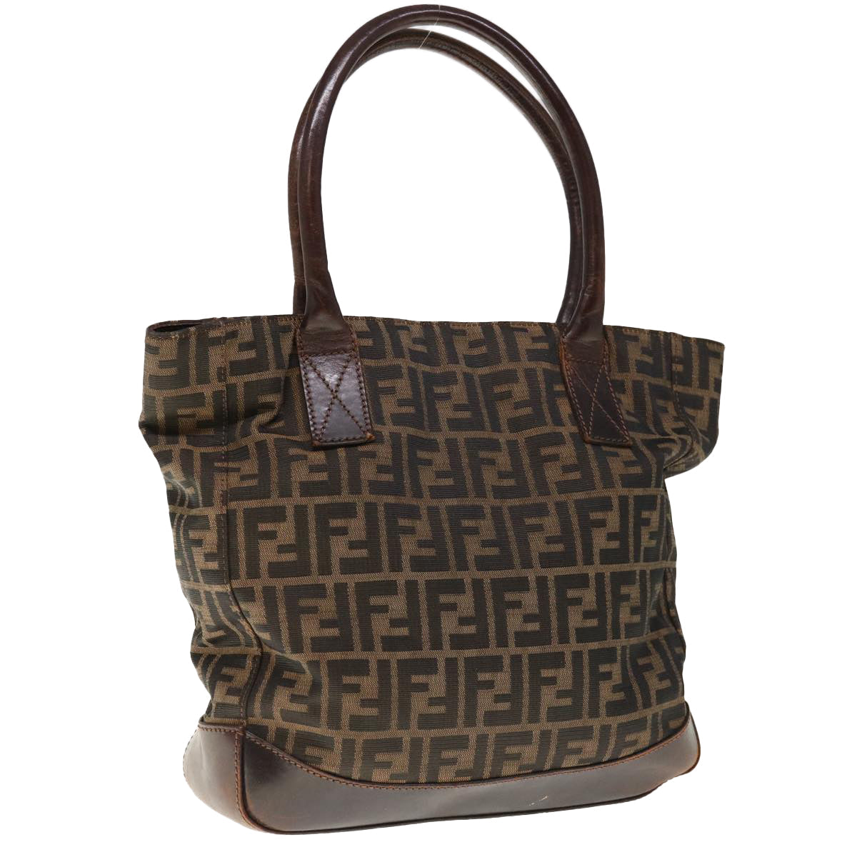 FENDI Zucca Canvas Tote Bag Brown 66069