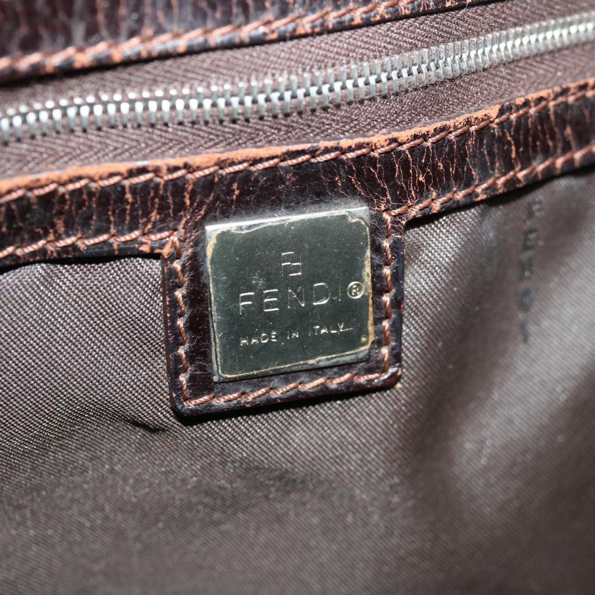 FENDI Zucca Canvas Tote Bag Brown 66069
