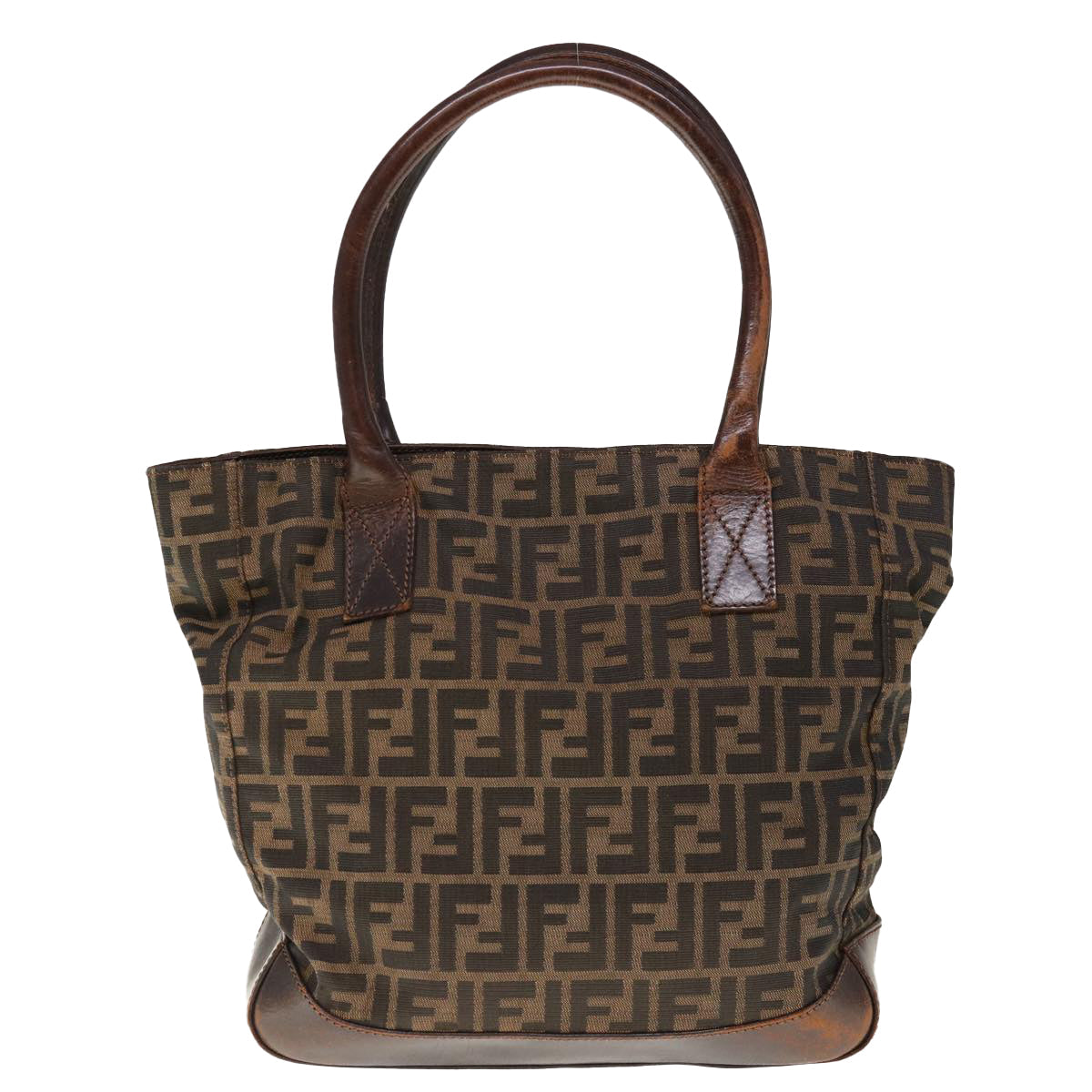 FENDI Zucca Canvas Tote Bag Brown 66069