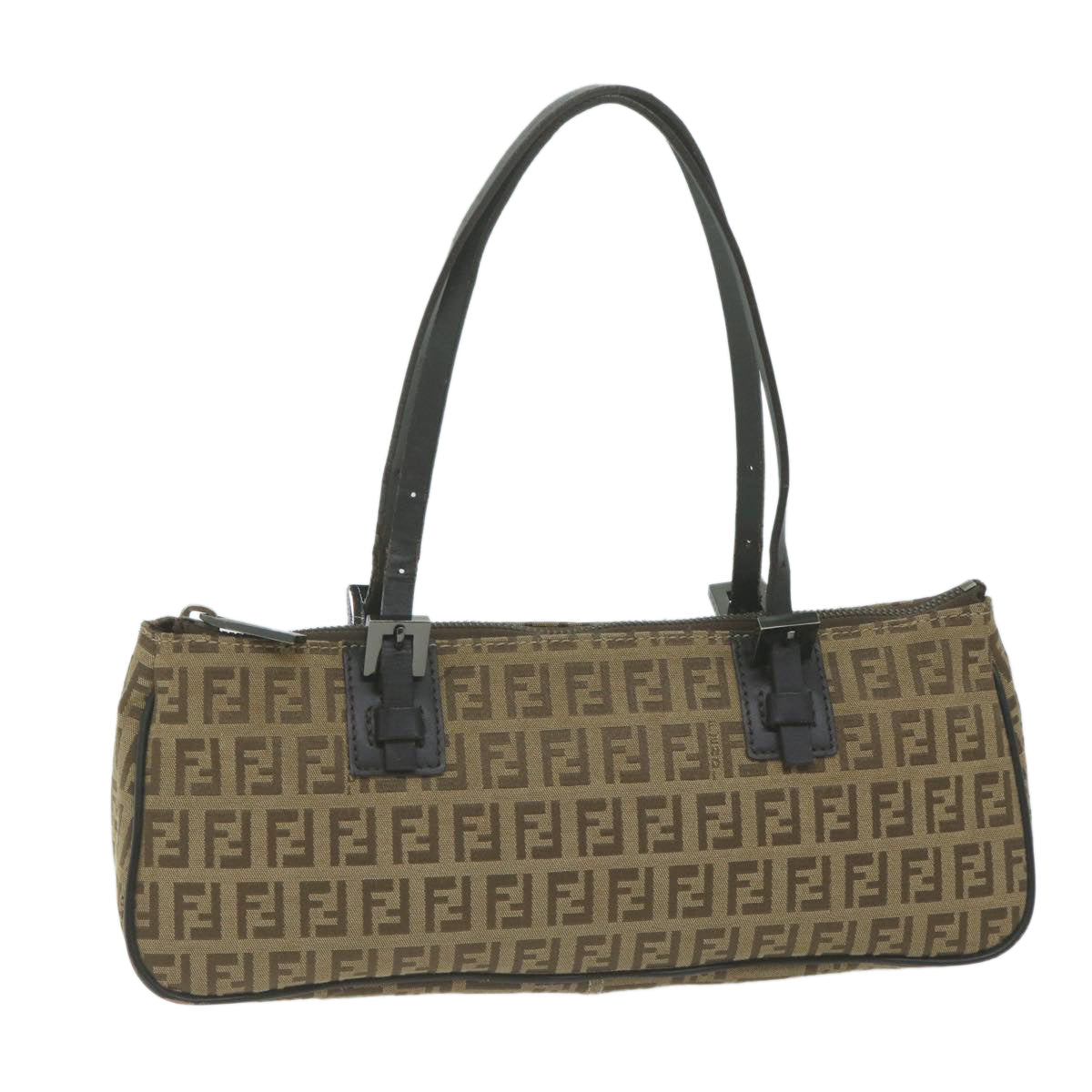 FENDI Zucchino Canvas Hand Bag Beige 66080