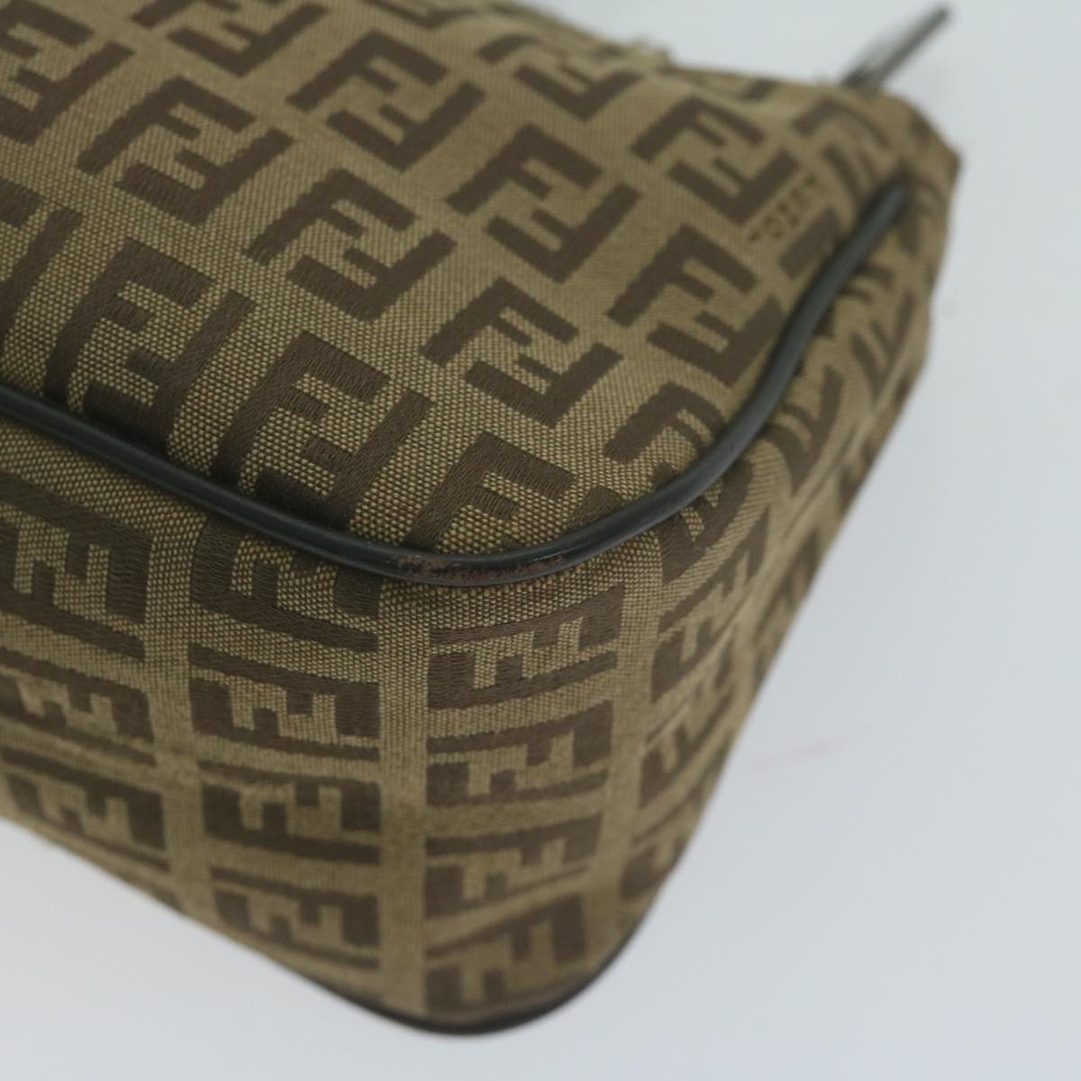 FENDI Zucchino Canvas Hand Bag Beige 66080
